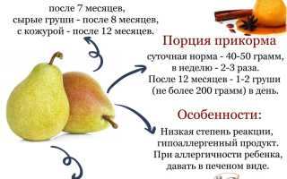 Груши в питании ребенка: можно ли давать, с какого возраста и в каком виде? Полезные советы для родителей