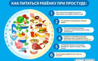 Чем кормить ребенка во время простуды для быстрого выздоровления