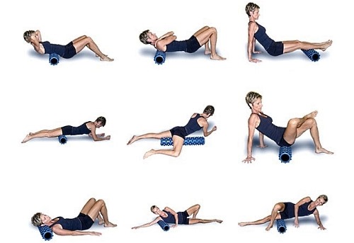 Несколько общих упражнений с ортопедическим валиком