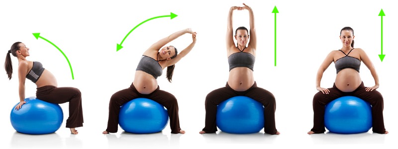 Обратите внимание как правильно сидеть на фитболе во время беременности
