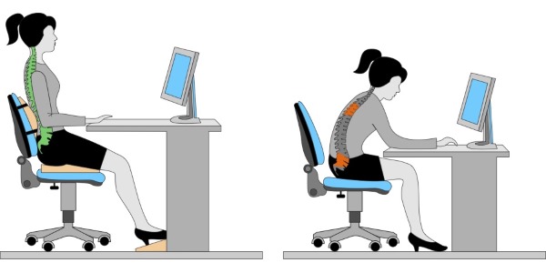 Обратите внимание как правильно сидеть на стуле