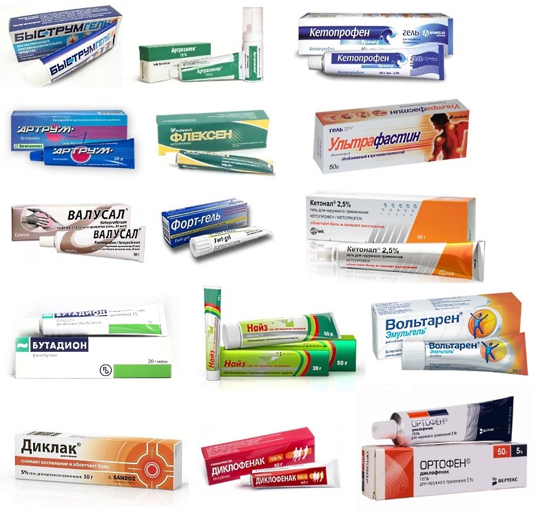 Полный список мазей и гелей с Кетопрофеном