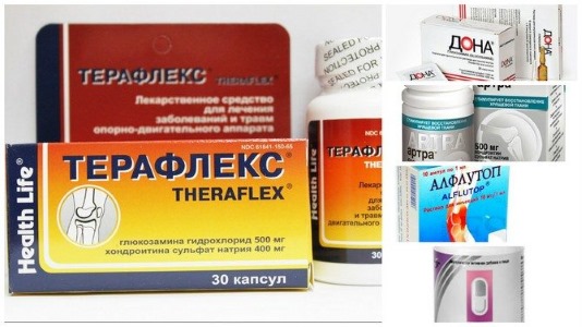 Ниже приведены наиболее распространенные хондропротекторы