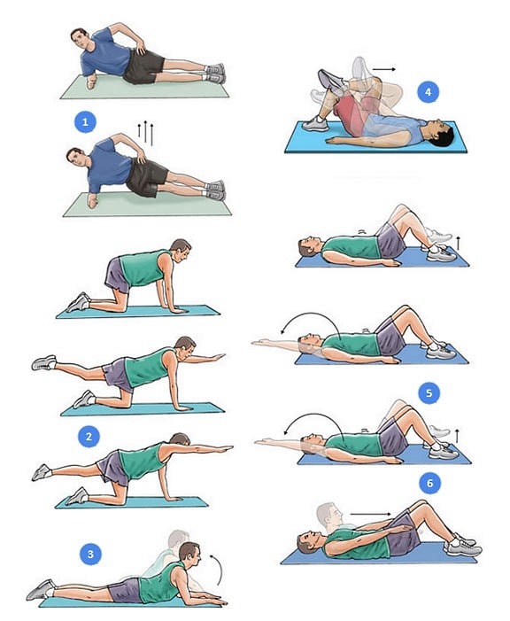 Еще несколько упражнений полезных при межпозвоночной грыже