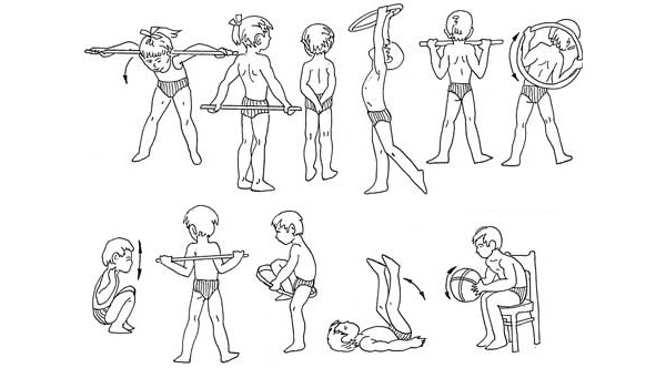 Несколько основных упражнений для профилактики сколиоза у ребенка