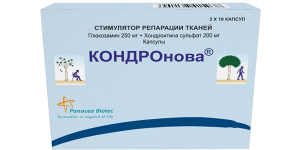 В составе препарата содержится сульфат хондроитина и сульфат глюкозамина