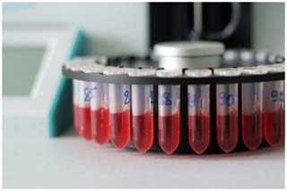 пробирки с красным веществом