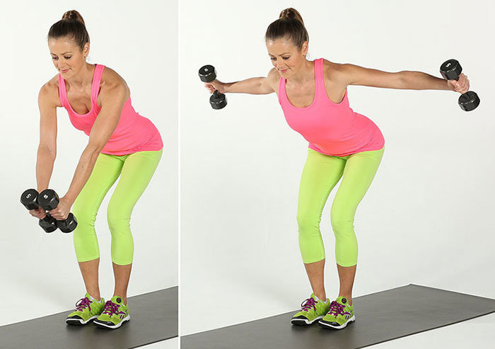 Разведение гантелей в наклоне Разведение гантелей в наклоне